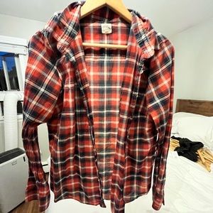 J Crew The Perfect Shirt 100% Cotton Red Plaid Top